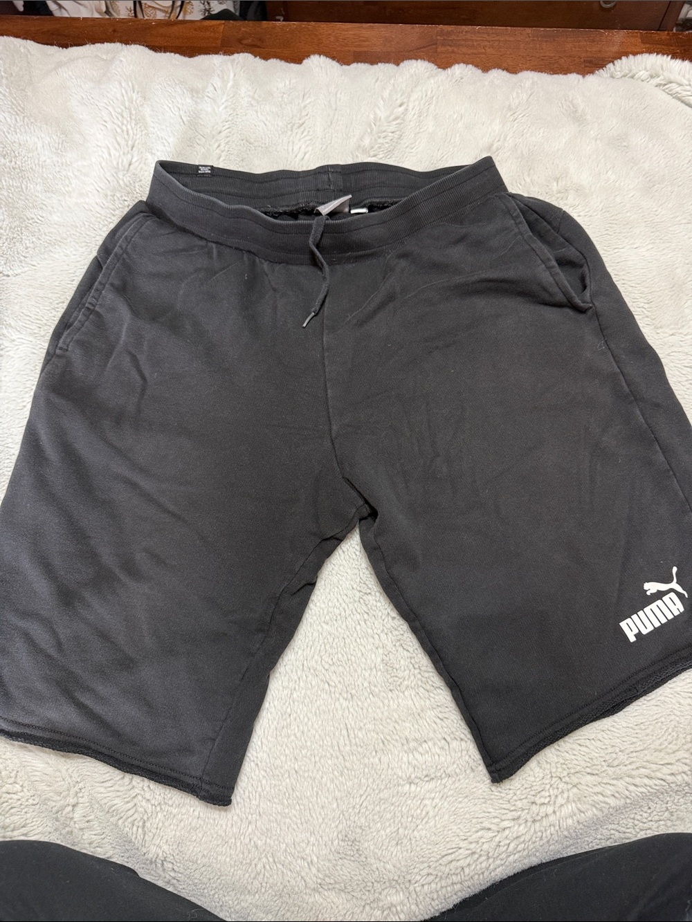 Puma Black Athletic Drawstring Shorts